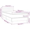 vidaXL Boxspringbett mit Matratze & LED Creme 90x200 cm Stoff