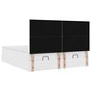 vidaXL Ottoman-Bett mit Matratzen & LEDs Reinwei&szlig; 200x200cm Kunstleder