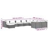 vidaXL 10-tlg. Garten-Lounge-Set mit Kissen Poly Rattan Schwarz