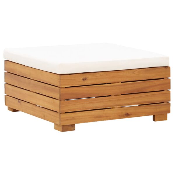 vidaXL Modular-Fu&szlig;hocker 1 Stk. mit Kissen Massivholz Akazie