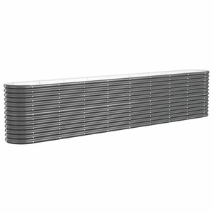 vidaXL Hochbeet Verzinkter Stahl 332x40x68 cm Anthrazit