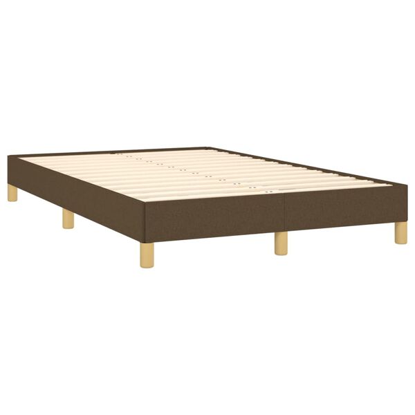 vidaXL Bettgestell ohne Matratze Dunkelbraun 120x200 cm Stoff