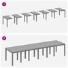vidaXL Gartentisch Hellgrau 350 x 100 x 74 cm Poly-Rattan