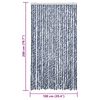 vidaXL Fliegenvorhang Blau und Wei&szlig; 100x200 cm Chenille
