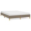 vidaXL Bettgestell ohne Matratze Taupe 160x200 cm Stoff