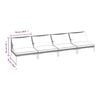 vidaXL 4-tlg. Garten-Lounge-Set mit Kissen Poly Rattan Dunkelgrau
