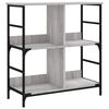 vidaXL B&uuml;cherregal Grau Sonoma 78,5x33x82 cm Holzwerkstoff