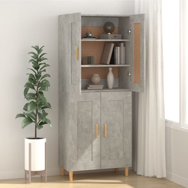 vidaXL Sideboard Betongrau 69,5x34x90 cm Holzwerkstoff