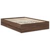 vidaXL Bettrahmen Braun Eichen-Optik 135 x 190 cm Holzwerkstoff