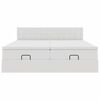 vidaXL Ottoman-Bett mit Matratzen & LEDs Wei&szlig; 160x200 cm Kunstleder