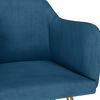 vidaXL Esszimmerst&uuml;hle 4 Stk. Blau Samt