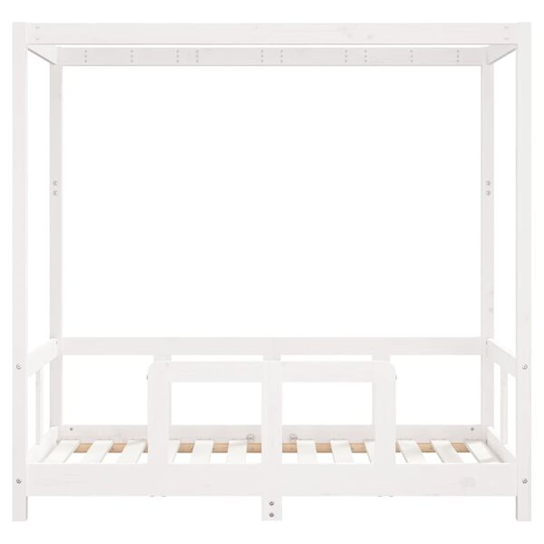 vidaXL Kinderbett Wei&szlig; 70x140 cm Massivholz Kiefer