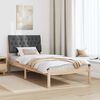 vidaXL Bettgestell mit gepolstertem Kopfteil Braun 90 x 190 cm
