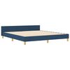 vidaXL Bettgestell mit Kopfteil Blau 180 x 200 cm Stoff