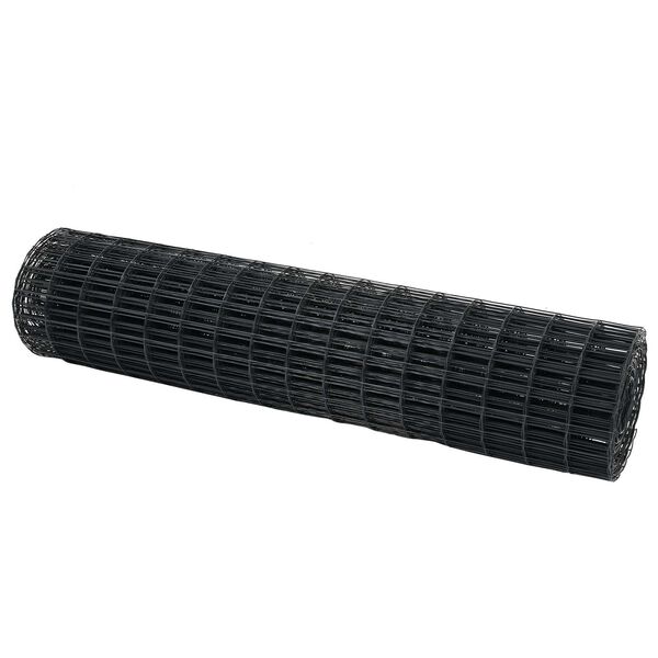 vidaXL Eurozaun Grau 1,2 x 10 m PVC-beschichtetes Eisen