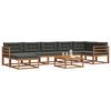 vidaXL Outdoor-Sofagarnitur mit Kissen 8 pcs Natur und Anthrazit