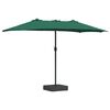 vidaXL Garten-Sonnenschirm Gr&uuml;n 385 x 209 x 244 cm Polyester