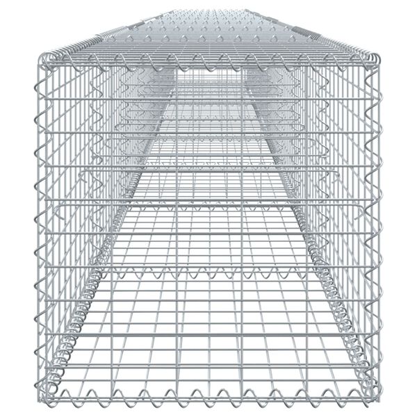 vidaXL Gabione mit Deckel 800x50x50 cm Verzinktes Eisen