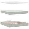 vidaXL Ottoman-Bett mit Matratze & LEDs Hellgrau 180x200 cm Samt