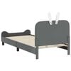 vidaXL Kinderbettgestell mit Kopfteil Hellgrau 90 x 200 cm PU