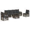 vidaXL Gartensofa-set 7 pcs Grau und Dunkelgrau Poly-Rattan