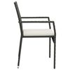 vidaXL Gartenst&uuml;hle mit Kissen 2 Stk. Poly Rattan Schwarz