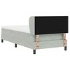 vidaXL Boxspringbett mit Matratze Hellgrau 90 x 200 cm Samt