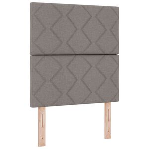vidaXL LED Boxspringbett mit Kopfteil Taupe 80 x 200 cm Stoff