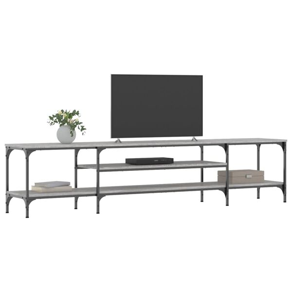 vidaXL TV-Schrank Grau Sonoma 201x35x45 cm Holzwerkstoff & Eisen