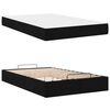 vidaXL Bettgestell mit Matratze mit Matratze 2 pcs Schwarz Stoff