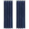 vidaXL Verdunkelungsvorhänge 2 pcs Dunkelblau 140 x 260 cm Samt