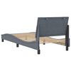 vidaXL Bettgestell ohne Matratze "Hanko" Dunkelgrau 80x200 cm Samt