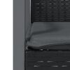 vidaXL Gartenst&uuml;hle mit Kissen 6 Stk. Schwarz 56,5x57x83cm Poly Rattan