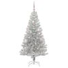 vidaXL Weihnachtsbaum mit 150 LEDs mit St&auml;nder Silber 150 cm PET