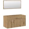 vidaXL 4-tlg. Badm&ouml;bel-Set Artisan-Eiche Holzwerkstoff