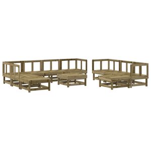 vidaXL 11-tlg. Garten-Lounge-Set Kiefernholz Impr&auml;gniert