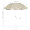 vidaXL Strandschirm Sandgelb 300 cm