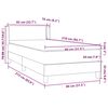 vidaXL Boxspringbett mit Matratze Hellgrau 80x210 cm Samt