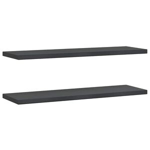 vidaXL Wandregale 2 Stk. 100x30 cm Schwarz Edelstahl