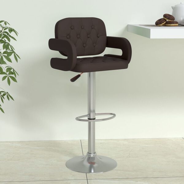 vidaXL Barhocker Braun Kunstleder