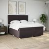 vidaXL Boxspringbett mit Matratze Dunkelbraun 200x200 cm Stoff