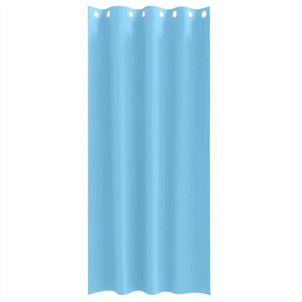 vidaXL Verdunkelungs-Vorh&auml;nge mit Ringen 2 pcs Himmelblau 245 x 140 cm