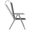 vidaXL 3-tlg. Bistro-Set Aluminium und Textilene Silbern