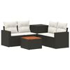 vidaXL Sofa Set 6 stk. Schwarz und Cremewei&szlig; 55 x 55 x 37 cm