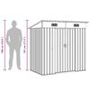 vidaXL Gartenschuppen Grau Metall