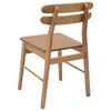vidaXL Esszimmerstuhl 2 pcs Natur Massives Gummiholz