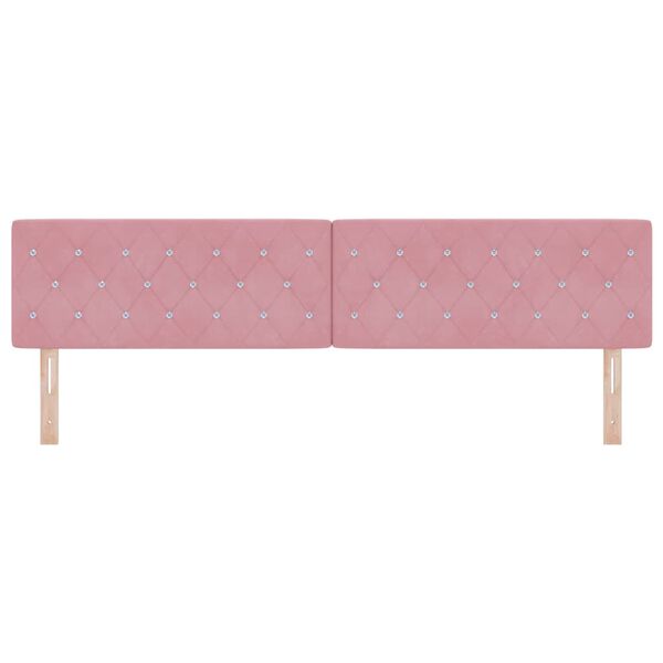 vidaXL Kopfteil mit Kopfteil Rosa 200 cm Kunstleder