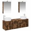 vidaXL Badezimmerschrank-Set 5 stk. Ger&auml;ucherte Eiche Holzwerkstoff
