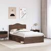 vidaXL Bettrahmen Braun Eichen-Optik 120 x 190 cm Massives Kiefernholz