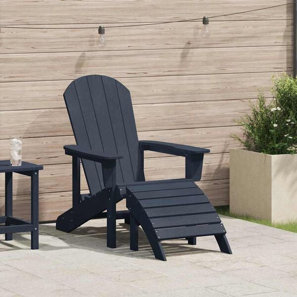 vidaXL Adirondack-Stuhl Marineblau 82 x 74 x 92 cm HDPE